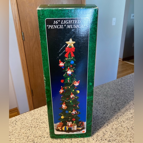 Vintage Lighted, Musical Pencil Christmas Tree - Picture 11 of 15